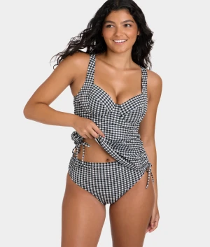 Gingham Midi Gather Bikini Bottom