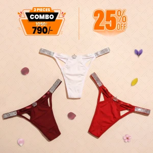 American Style Breathable Cotton Thong Panties for Women