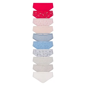 LIGHTWEIGHT COTTON RUCHED BACK HIPSTER 10-PACK | DAINTY FLORAL MULTI