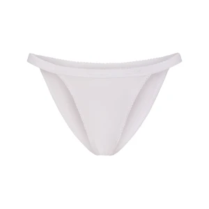 LIGHTWEIGHT COTTON LOGO PICOT STRING BIKINI | SNOW