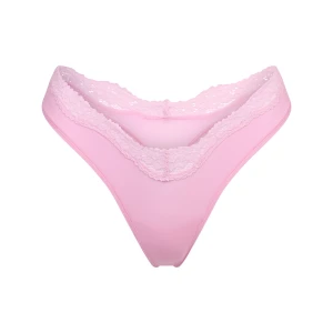 FITS EVERYBODY LACE DIPPED THONG | BUBBLE GUM TONAL