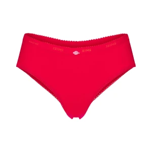 LIGHTWEIGHT COTTON LOGO PICOT HIPSTER | RUBY TONAL