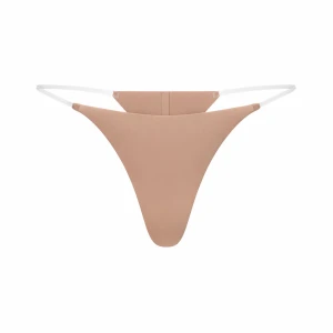 INVISIBLE CLEAR STRAP STRING THONG | CLAY
