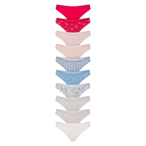 LIGHTWEIGHT COTTON THONG 10-PACK | DAINTY FLORAL MULTI