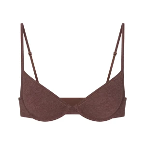 EVERYDAY COTTON UNLINED DEMI BRA | COCOA HEATHER