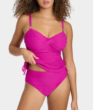 Beach Waves High-Waist Bikini Bottom