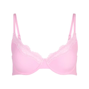 FITS EVERYBODY LACE UNLINED SCOOP BRA | BUBBLE GUM TONAL