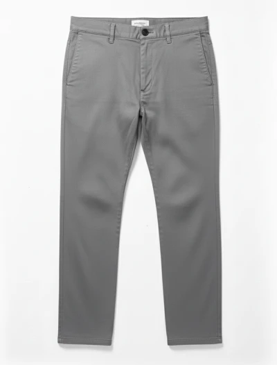 Gray Color Men's Cotton Twill Pant – Regular Fit, Everyday Comfort