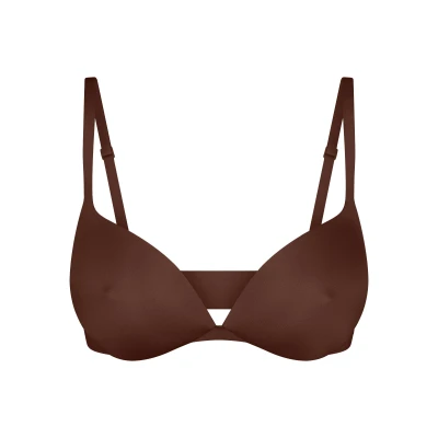 SKIMS ULTIMATE NIPPLE WIRELESS PUSH-UP BRA | COCOA