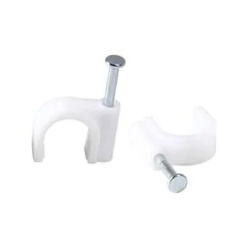 Size-7 Cable Clip with Pre-Installed Nail (12 Pcs Packet)